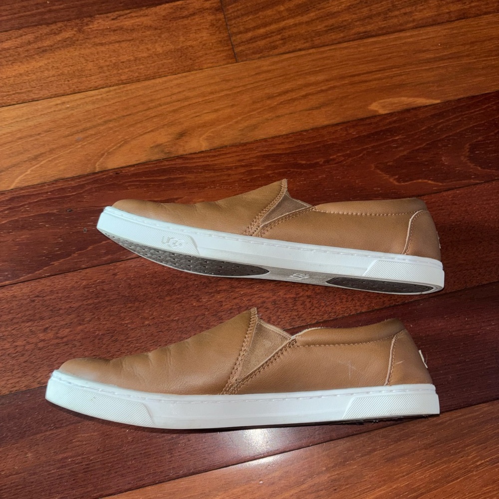 UGG Chestnut Leather Slip-On Sneakers - Picture 3 of 8